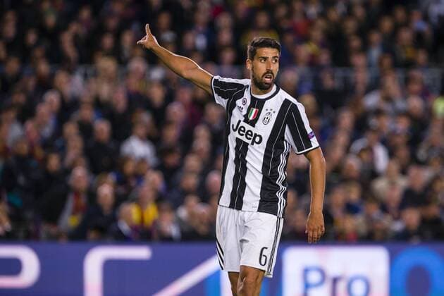 SPAIN - 19th of April: Sami Khedira of Juventus FC during the UEFA Champions League Quarter Final second leg match between FC Barcelona Barca and Juventus FC at Camp Nou Stadium on April 19, 2017 in Barcelona, Spain.. (Credit: Mikel Trigueros Urbanandsport Cordon Press)  xCordonxPressx xSPAINx-xFCxBarcelonaxagainstxJuventusxFCx-xxChampionsxLeaguex-x2016 17x