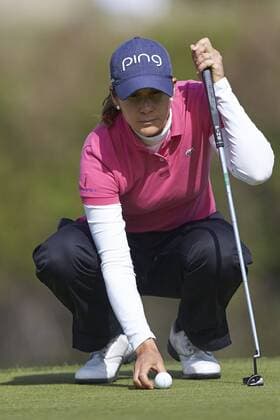 Spanish golfer Azahara Munoz during the first day of the Mediterranean Ladies Golf Open at Terramar Golf Club in Sitges, Barcelona, northeastern Spain, 20 April 2017. The tournament tuns until the upcoming 23 April. MEDITERRANEAN LADIES OPEN !ACHTUNG: NUR REDAKTIONELLE NUTZUNG!  Copyright: xALEJANDROxGARCÍAx GRA251 20170420-636282976408959652