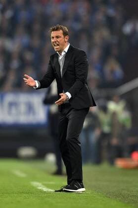 Gelsenkirchen, Veltins Arena, 20.04.17, Fussball - Europa League - Viertelfinale - FC Schalke 04 - Ajax Amsterdam Bild: Cheftrainer Markus Weinzierl xsmmpJPGx