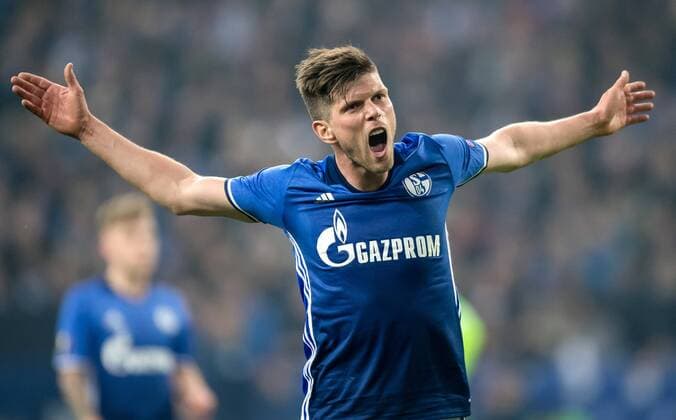 20. April 2017: Gelsenkirchen, Veltins Arena: Fussball Europa League, Viertelfinale: FC Schalke 04 - Ajax Amsterdam: Schalkes Klaas-Jan Huntelaar.