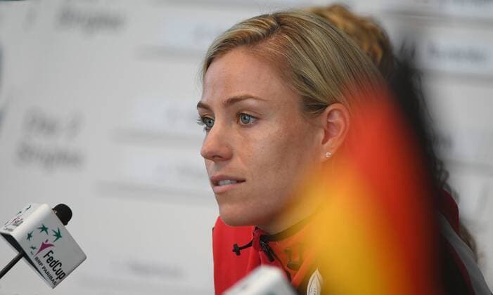Fedcuptie Germany Ukraine in Stuttgart Germany German FedcupTeam Angelique Kerber