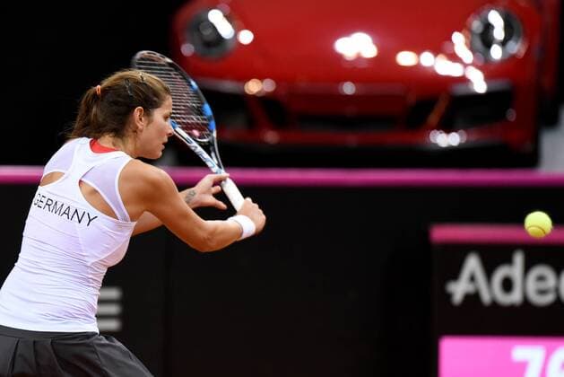 Julia Görges (GER). Deutschland, Stuttgart: Tennis, FedCup, Weltgruppe PlayOff: Deutschland vs Ukraine am 22.04.2017, Porsche Arena.