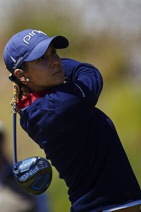 Spanish golfer Azahar Munoz during the third round of the Mediterranean Ladies Golf Open at Terramar Golf Club in Sitges, Barcelona, northeastern Spain, 22 April 2017. The tournament runs until the upcoming 23 April. MEDITERRANEAN LADIES OPEN !ACHTUNG: NUR REDAKTIONELLE NUTZUNG!  Copyright: xALEJANDROxGARCÍAx GRA251 20170422-636284706091731121