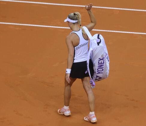 Tennis FedCup Deutschland-Ukraine 23.04.2017 Deutschland Tennis FedCup Deutschland -Ukraine Porsche-Arena Stuttgart: Foto Herbert Rudel Angelique Kerber ( GER).