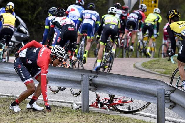 Themen der Woche - Sport Bilder des Tages - SPORT Colombian Jarlinson Pantano of Trek-Segafredo pictured during the 102nd edition of the Liege-Bastogne-Liege one day cycling race, 256km with departure and arrival in Liege, Sunday 23 April 2017. DIRKxWAEM  x05086216x