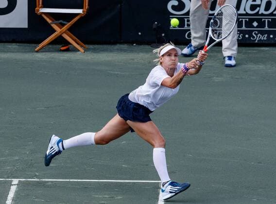 April 23, 2017 - Wesley Chapel, Florida, USA- Bethanie Mattek-Sands in action during the second doubles match match with Kristyna Pliskova and Katerina Siniakova in the Fed Cup World Group Semifinal between the Czech Republic and the United States at the Saddlebrook Resort. CSM TENNIS 2017: Fed Cup World Group Semifinal Czech Republic vs USA APR 23 - ZUMAc04_ 20170423_zaf_c04_132 Copyright: xDelxMecumx