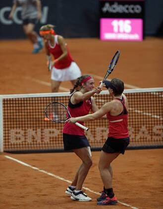 Fed Cup 2017 RUS-BEL Match 5Fed Cup 2017 RUS-BEL Match 5 Elise MERTENS An-Sophie MESTACH(BEL)