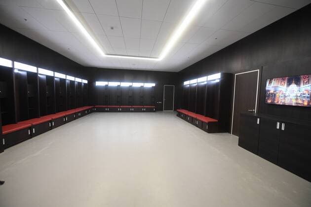 March 29, 2017. - Russia, Moscow. - Renovation of the Luzhniki Big Sports Arena that will be the main host stadium of the 2018 FIFA World Cup WM Weltmeisterschaft Fussball In picture: Luzhniki Big Sports Arena interior. KomsomolskayaxPravda 