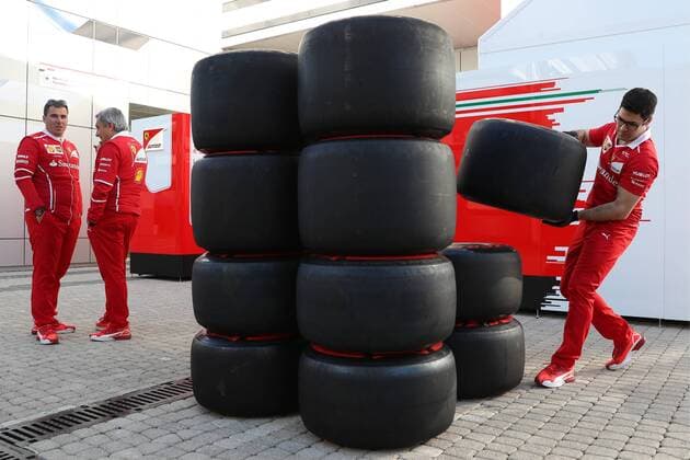 SOCHI, RUSSIA - APRIL 26, 2017: Preparations for the 2017 Formula 1 Russian Grand Prix at the Sochi Autodrom racing circuit. Vyacheslav Prokofyev TASS  TS049B97