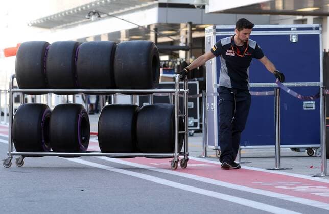 SOCHI, RUSSIA - APRIL 26, 2017: Preparations for the 2017 Formula 1 Russian Grand Prix at the Sochi Autodrom racing circuit. Vyacheslav Prokofyev TASS  TS049B99