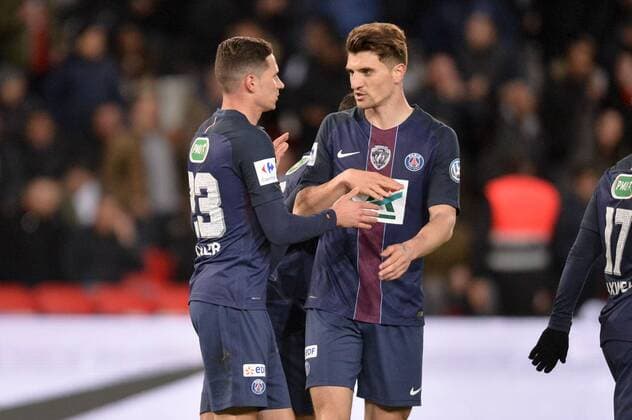 23 JULIAN DRAXLER (psg) - 12 THOMAS MEUNIER (psg) - JOIE FOOTBALL : Paris SG vs Monaco - Coupe de France - 26 04 2017 AnthonyBIBARD FEP Panoramic 