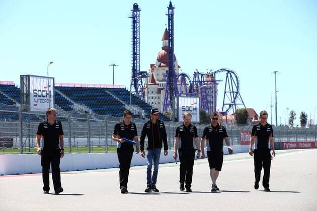 Russian Grand Prix, Sochi 27 - 30 April 2017 27.04.2017 - Esteban Ocon (FRA) Sahara Force India F1 VJM10 