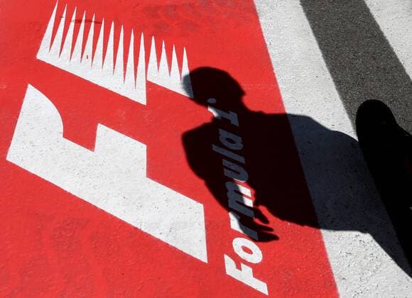 SOCHI, RUSSIA - APRIL 27, 2017: F1 sign at the Sochi Autodrom racing circuit ahead of the 2017 Formula One Russian Grand Prix. Alexander Demianchuk TASS  TS049CB2