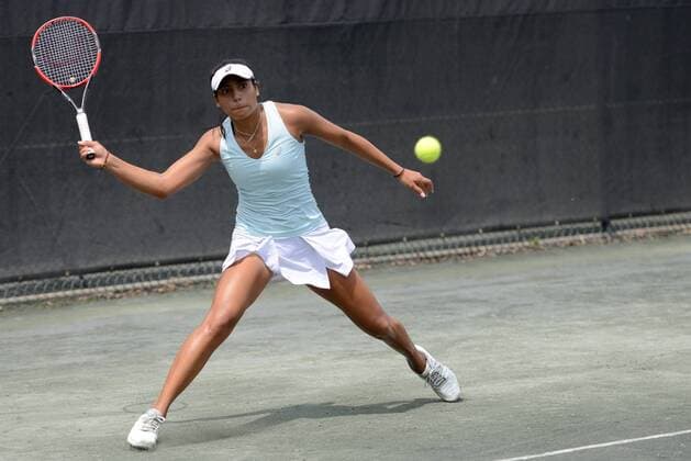 April 27, 2017 - Charlottesville, Virginia, United States - VICTORIA RODRIGUEZ of Mexico in her second round match in the Boyd Tinsley Clay Court Classic tennis tournament in Charlottesville Virginia. Tennis 2017 - Boyd Tinsley Clay Court Classic - ZUMAl132 20170427_zap_l132_027 Copyright: xChristopherxLevyx