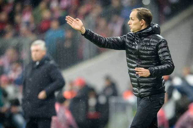 Thomas Tuchel - Stationen als Trainer, Borussia Dortmund 2015 - 2017 Trainer Thomas Tuchel (Borussia Dortmund), Trainer Carlo Ancelotti (FC Bayern Muenchen) beim DFB Pokal Halbfinale zwischen Bayern Muenchen und Borussia Dortmund am 26.04.2017, Muenchen Copyright: xSchülerx xEibner-Pressefotox EP_jse