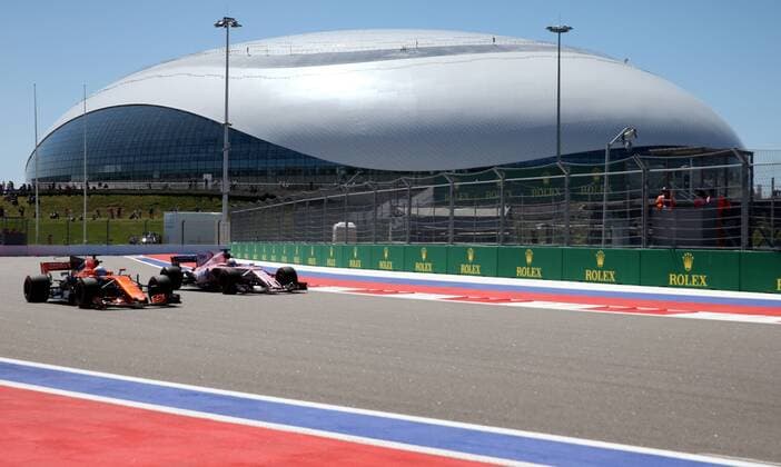 Bilder des Tages - SPORT SOCHI, RUSSIA - APRIL 28, 2017: A practice session ahead of the 2017 Formula One VTB Russian Grand Prix at the Sochi Autodrom racing circuit. Alexander Demianchuk TASS  TS049FA2