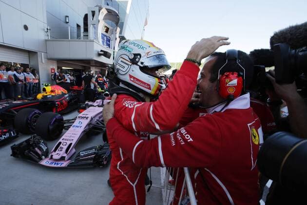 Russian Grand Prix, Sochi 27 - 30 April 2017 29.04.2017 - Qualifying, Sebastian Vettel (GER) Scuderia Ferrari SF70H pole position 