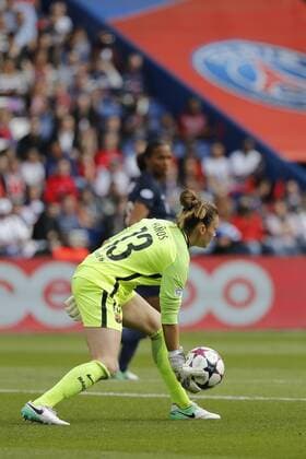 Fußball, CL, Damen, Paris St. Germain - FC Barcelona Sandra Panos FC Barcelona Barca women) FOOTBALL : Paris SG vs FC Barcelone - UEFA Ligue des Champions feminines - 1 2 Finale - 29 04 2017 StephaneALLAMAN Panoramic 