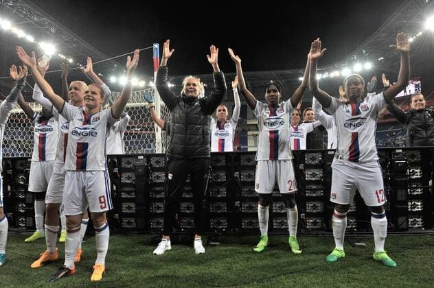 Fußball, CL, Damen, Olympique Lyon - Manchester City Joie des lyonnaise (lyon) FOOTBALL : Lyon vs Manchester City - Ligue des champions feminine - 1 2 de finale - 29 04 2017 FredericChambert Panoramic 