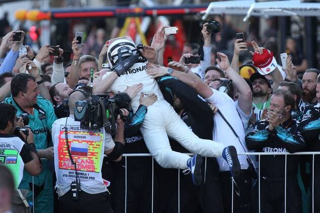 Motorsports: FIA Formula One World Championship WM Weltmeisterschaft 2017, Grand Prix of Russia, 77 Valtteri Bottas (FIN, Mercedes AMG Petronas), Sotschi Russia xHOCHxZWEIx