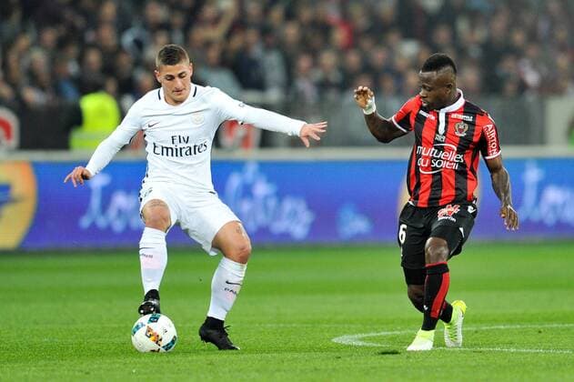 06 MARCO VERRATTI (psg) - 06 JEAN MICHAEL SERI (nice) FOOTBALL : Nice vs Paris SG - Ligue 1 - 30 04 2017 FEP Panoramic 