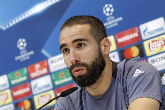 Real Madrid s Daniel Carvajal in press conference PK Pressekonferenz after training session. May 1,2017.  (2017050188)