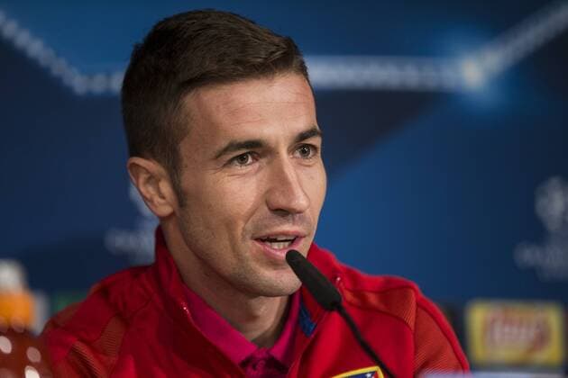 Gabi Fernandez of Atletico de Madrid during the press conference PK Pressekonferenz before the match of Champions League between Real Madrid and Atletico de Madrid at Santiago Bernabeu Stadium in Madrid, Spain. May 01, 2017.  (20170501022)