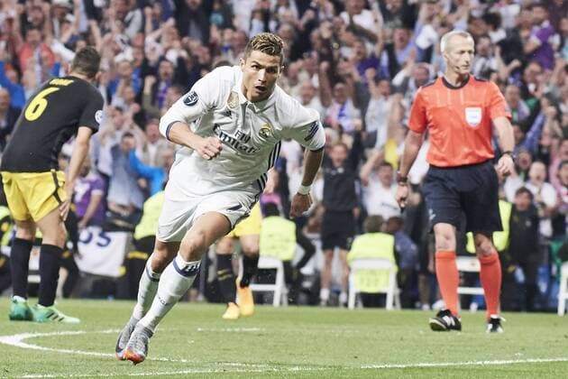 May 2, 2017 - Madrid, Spain - Cristiano Ronaldo (forward; Real Madrid) watched the Champions League, semifinal match between Real Madrid and Atletico de Madrid at Santiago Bernabeu Stadium on May 2, 2017 in Madrid, Spain Spanish Royals attends Real Madrid and Atletico de Madrid Champions League  - ZUMAg15_ 20170502_zaf_g15_090 Copyright: xJackxAbuinx