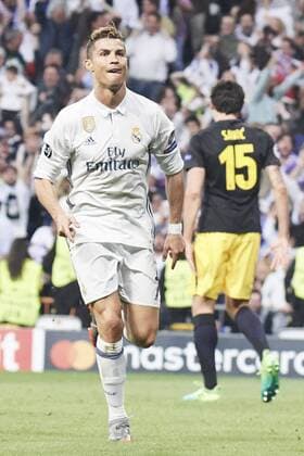 May 2, 2017 - Madrid, Spain - Cristiano Ronaldo (forward; Real Madrid) watched the Champions League, semifinal match between Real Madrid and Atletico de Madrid at Santiago Bernabeu Stadium on May 2, 2017 in Madrid, Spain Spanish Royals attends Real Madrid and Atletico de Madrid Champions League  - ZUMAg15_ 20170502_zaf_g15_130 Copyright: xJackxAbuinx