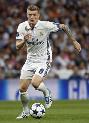 Madrid, Spain 02.04.2017, UEFA Champions League - 2016 17 Season, Halbfinale, Real Madrid - Atletico Madrid, Toni Kroos (Real) in aktion ( DeFodi523