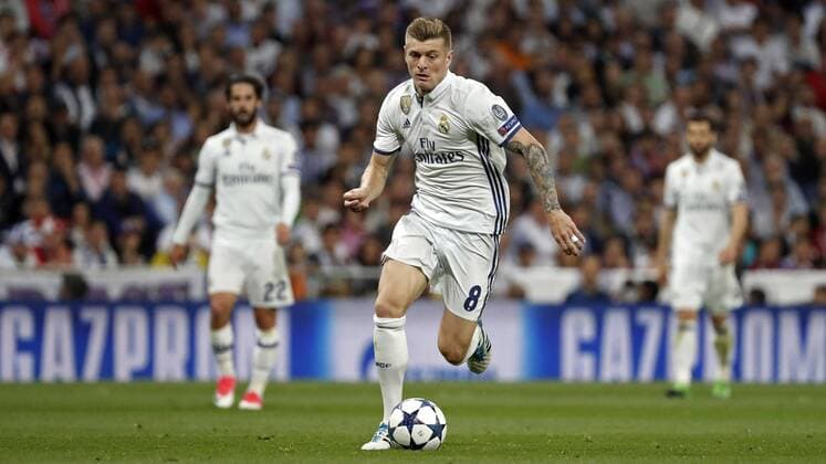 Madrid, Spain 02.04.2017, UEFA Champions League - 2016 17 Season, Halbfinale, Real Madrid - Atletico Madrid, Toni Kroos (Real) in aktion ( DeFodi523