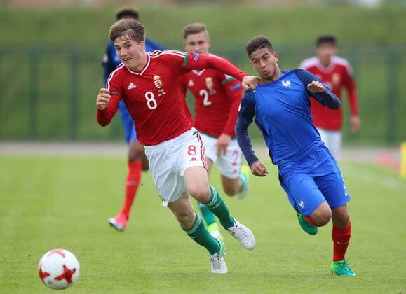 Football Championship U17 U 17 HUN-FRA - Zagreb, Croatia 03.05.2017., Velika Gorica, Croatia - European Football Championship U17, Group B, Hungary - France. Andras Csonka.  IgorxSoban PIXSELL