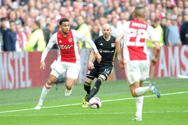 13 CHRISTOPHE JALLET (ol) - 02 Kenny Tete (ajax) FOOTBALL : Ajax Amsterdam vs Lyon - Europa League - 1 2 Finale - 03 05 2017 FEP Panoramic 