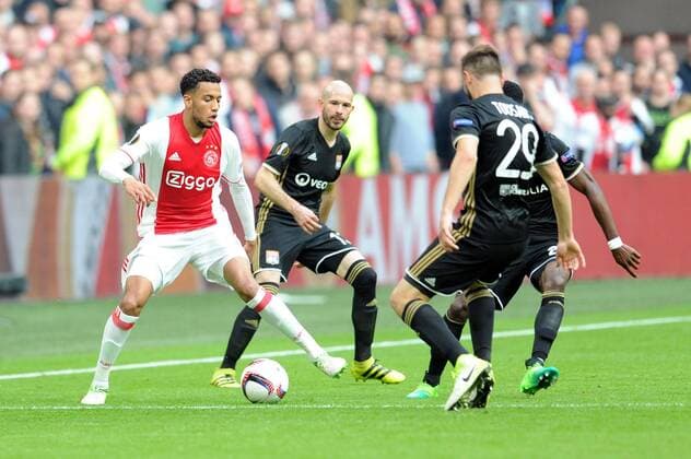 13 CHRISTOPHE JALLET (ol) - 02 Kenny Tete (ajax) FOOTBALL : Ajax Amsterdam vs Lyon - Europa League - 1 2 Finale - 03 05 2017 FEP Panoramic 
