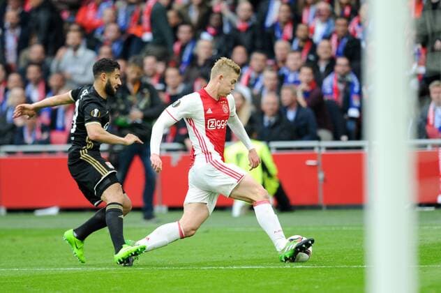 18 NABIL FEKIR (ol) - 36 Matthijs de Ligt (ajax) FOOTBALL : Ajax Amsterdam vs Lyon - Europa League - 1 2 Finale - 03 05 2017 FEP Panoramic 