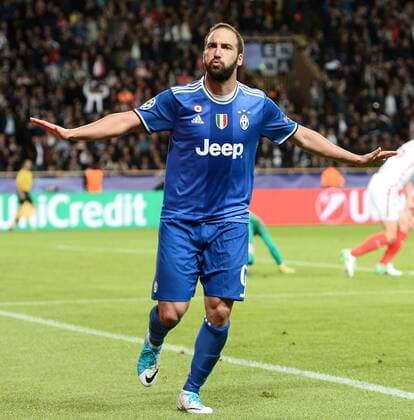 Db Monaco (Francia) 03 05 017 - Champions League Monaco-Juventus foto Daniele Buffa Image nella foto: esultanza gol Gonzalo Higuain 