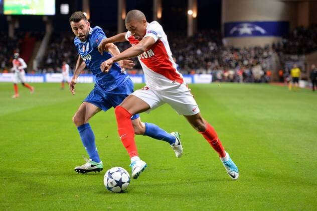 29 KYLIAN MBAPPE (mon) - 15 Andrea Barzagli (juv) FOOTBALL : Monaco vs Juventus - Ligue des Champions - 1 2 Finale - 03 05 2017 AnthonyBIBARD FEP Panoramic 