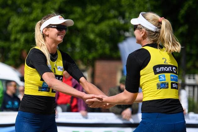 06.05.2017, Muenster, Schlossplatz Beachvolleyball, smart beach tour, Supercup Muenster Margareta Kozuch, Karla Borger