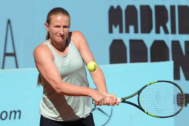 May 6, 2017 - Madrid, Spain - ALLA KUDRYAVTSEVA of Russia in her first round match at the Mutua Madrid Open tennis tournament. Tennis 2017 - Mutua Madrid Open - Day 1 - ZUMAl132 20170506_zap_l132_011 Copyright: xChristopherxLevyx