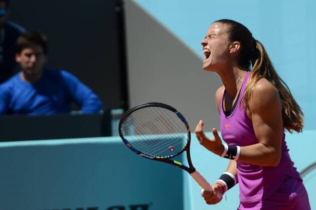 May 6, 2017 - Madrid, Spain - MARIA SAKKARI of Greece in a qualifying match at the Mutua Madrid Open tennis tournament. Tennis 2017 - Mutua Madrid Open - Day 1 - ZUMAl132 20170506_zap_l132_012 Copyright: xChristopherxLevyx