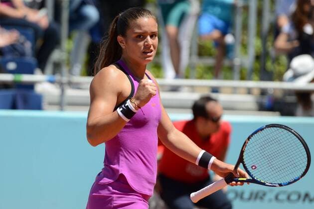 May 6, 2017 - Madrid, Spain - MARIA SAKKARI of Greece in a qualifying match at the Mutua Madrid Open tennis tournament. Tennis 2017 - Mutua Madrid Open - Day 1 - ZUMAl132 20170506_zap_l132_015 Copyright: xChristopherxLevyx