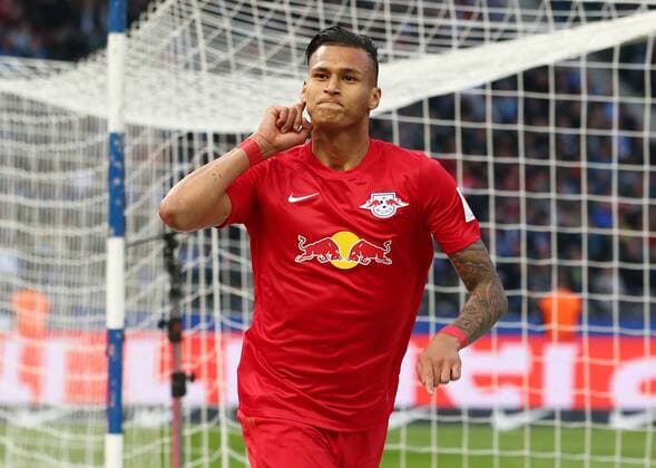 Themen der Woche - Sport Bilder des Tages - SPORT Davie Selke 3:1 und 4:1 Freude Emotion jubelnd Jubel nach 4:1 Fußball Fussball DFL Bundesliga Herren Saison 2016 2017 06.05.2017 Hertha BSC Berlin vs. RB Leipzig RBL