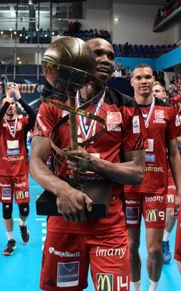 Nathan Wounembaina ( Chaumont ) VOLLEYBALL : Chaumont vs Toulouse - Finale Ligue A - Paris - 06 05 2017 FedericoPestellini Panoramic 