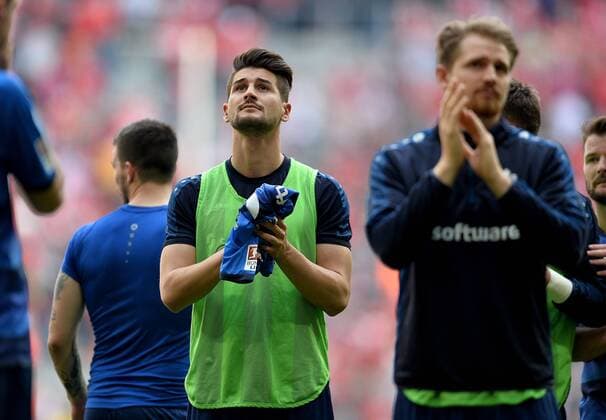 06.05.2017, xfux, Fussball 1.Bundesliga, FC Bayern Muenchen - SV Darmstadt 98, emspor, emonline, v.l. Antonio Colak (SV Darmstadt 98) enttaeuscht, enttaeuscht schauend, dissapointed Muenchen