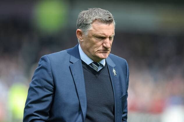 Tony Mowbray manager of Blackburn Rovers looking dejected after his side got relegated during the EFL Sky Bet Championship match between Brentford and Blackburn Rovers at Griffin Park, London, England on 7 May 2017. Copyright: xSalvioxCalabresex 15310051