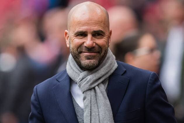 coach Peter Bosz of Ajaxduring the Dutch Eredivisie match between Ajax Amsterdam and Go Ahead Eagles at the Amsterdam Arena on May 07, 2017 in Amsterdam, The Netherlands Ajax v Go Ahead Eagles Dutch Eredivisie 2016 2017 xVIxGerritxvanxKeulenxIVx 7743993