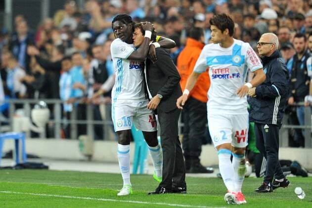 18 BAFETIMBI GOMIS (om) - RUDI GARCIA (ENTRAINEUR MARSEILLE) - JOIE FOOTBALL : Marseille vs Nice - Ligue 1 - 07 05 2017 FEP Panoramic 
