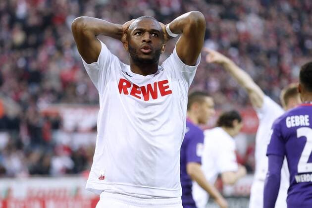 MODESTE Anthony Team 1. FC Koeln Fussball Bundesliga Saison 2016-2017 Spiel 1.FC Koeln-Werder Bremen 4 : 3 am 05. Mai 2017 in Koeln 
