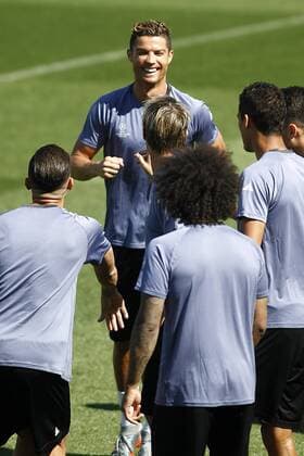 Real Madrid s Cristiano Ronaldo during training session. May 9,2017.  (2017050901)