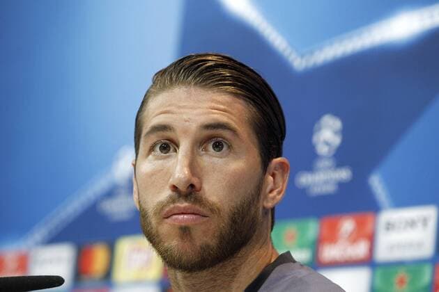 Real Madrid s Sergio Ramos in press conference PK Pressekonferenz after training session. May 9,2017.  (2017050991)